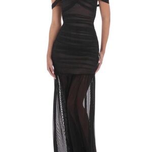 Chic Black Sheer Maxi Dress